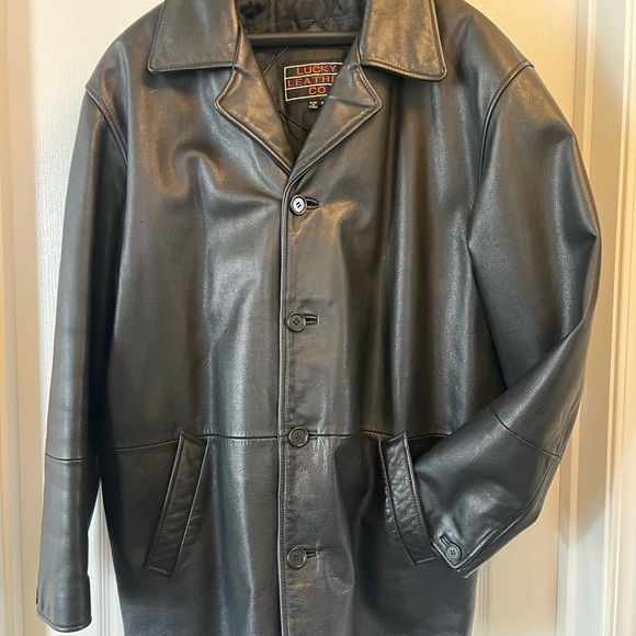 Lucky Leather Co XL leather jacket great for winter smoke free environment.Obo